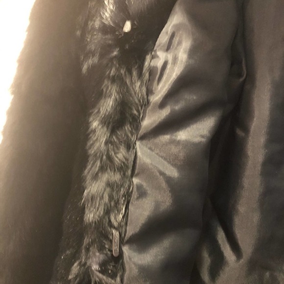 Vintage France Black rabbit fur coat M - Picture 3 of 11